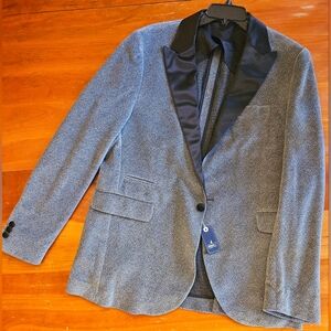 Johnnie-O Countdown Woven Dinner Tuxedo Blazer In Light Gray Sz 42r